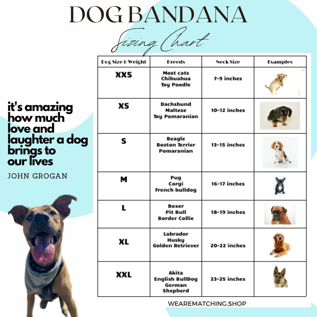 Matching dog bandana + knotted headband for dog mom| Match your dog for Back-to-School