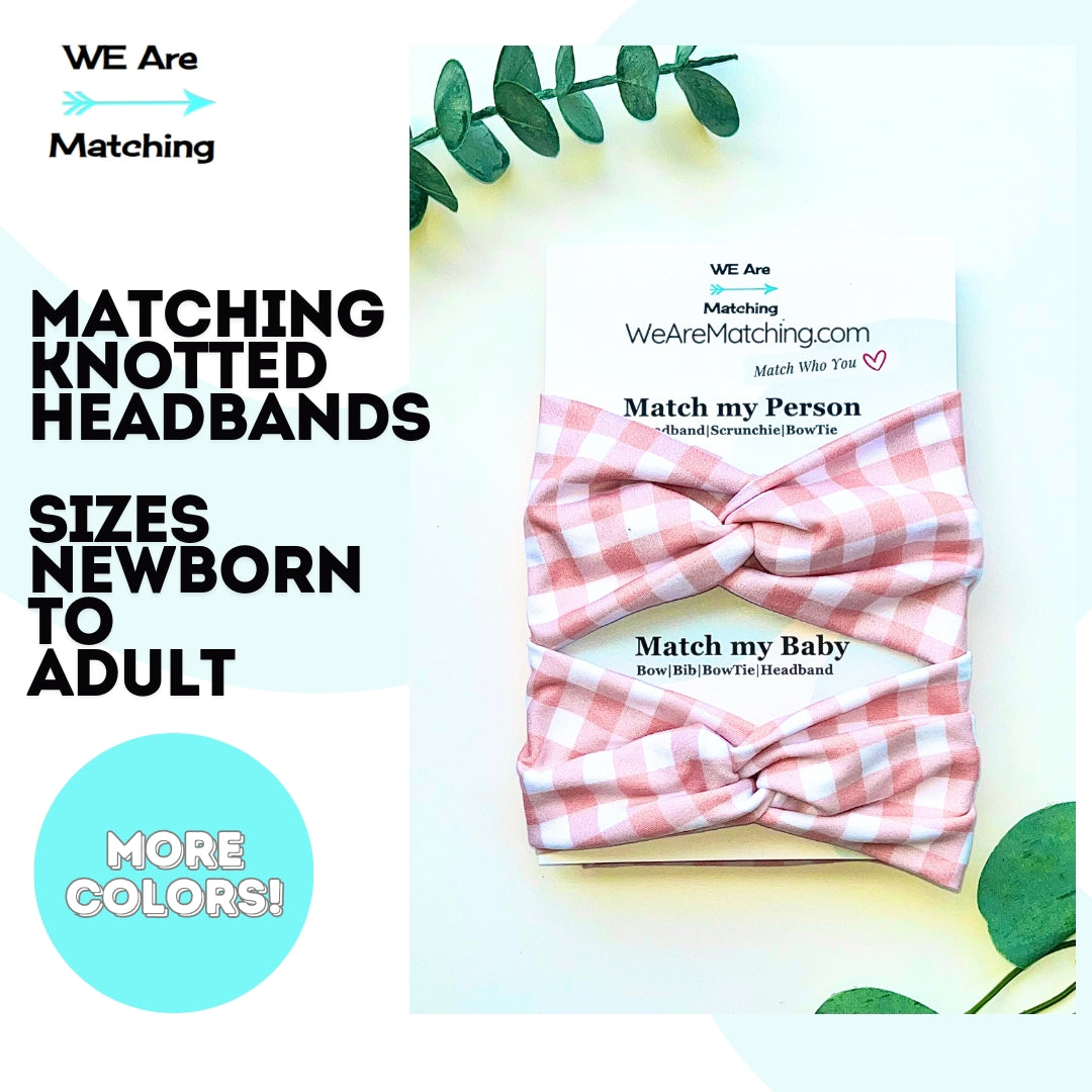 Matching Mommy & Me Knotted Headbands – Handmade, Soft & Stretchy Matching Set